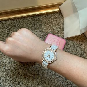 New Fossil White Ceramic Watch 